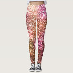 Shiny Rosa Leggings<br><div class="desc">Bälten övergår från rosa till guld och skapar en dynamisk visuell effekt.</div>