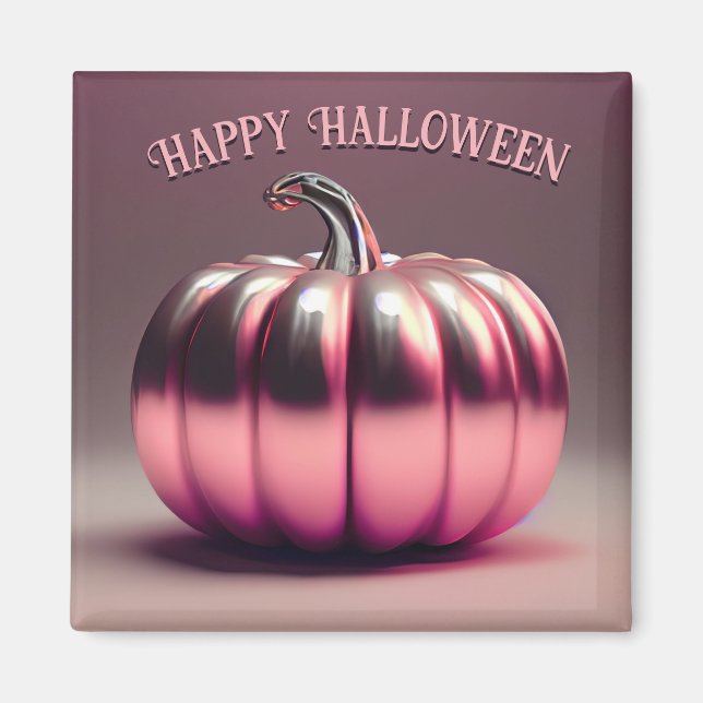 Shiny Rosa Pumpkin Magnet (Framsidan)