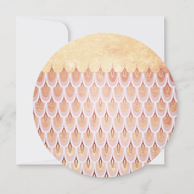 Shiny Salmon Rosa Glitter Sjöjungfru Fish Scales (Framsida)