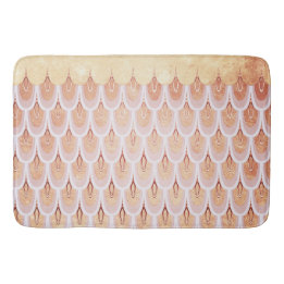 Shiny Salmon Rosa Glitter Sjöjungfru Fish Scales Badrumsmatta