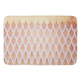 Shiny Salmon Rosa Glitter Sjöjungfru Fish Scales Badrumsmatta