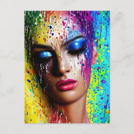 Shiny Smooth Glass Paint Penslar Strokes Drift Helg Vykort