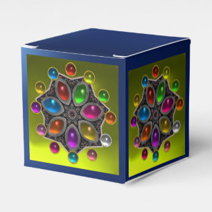 SHINY STAR, COLORFUL GEMSTONES Guld Gult Blue Presentaskar