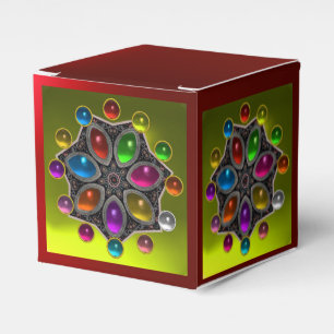 SHINY STAR,COLORFUL GEMSTONES Guld Gult Red Ruby Presentaskar