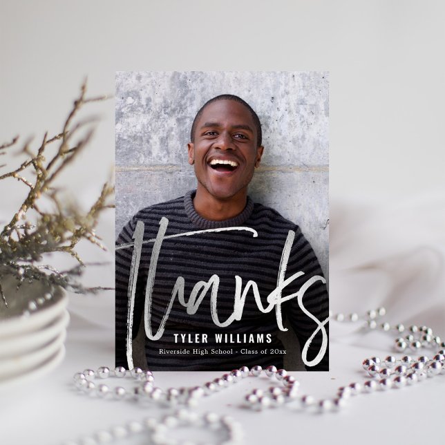 Shiny Strokes Modern Studenten Tack Vykort (Skapare uppladdad)