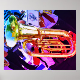 Shiny Tuba Perspective Brass Band Poster
