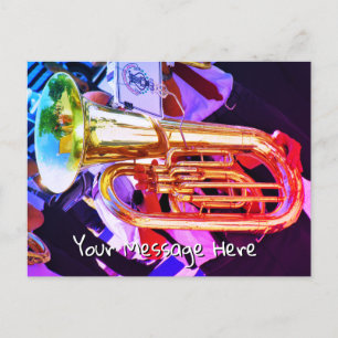 Shiny Tuba Perspective Brass Band Vykort