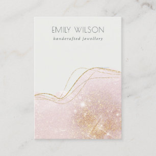 Shiny  Visningen Guld Blank Jewelry Glitter Visitkort