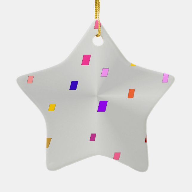 Shiny White Star > Patternt Julafton Ornaments Julgransprydnad Keramik (Baksidan)