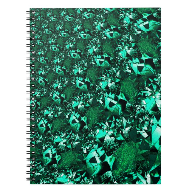 Shinyfärgtoner, gröntar som liknar relief anteckningsbok (Framsidan)
