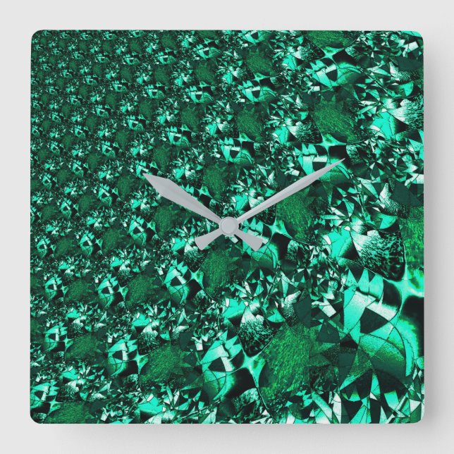 Shinyfärgtoner, gröntar som liknar relief fyrkantig klocka (Framsida)