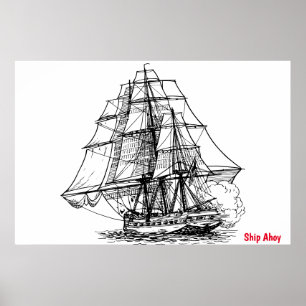 Ship Ahoy-affisch Poster