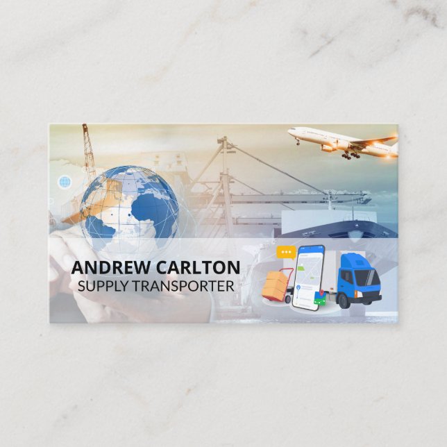 Shipping Air Boat Trucking Freight  Visitkort (Framsida)