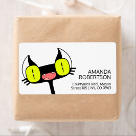 Shipping Labels with a Funny Kitten Fraktsedel