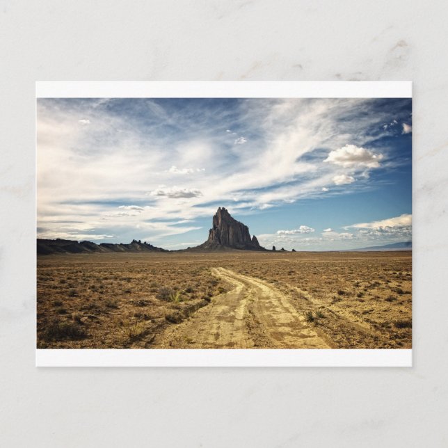 Shiprock New mexico Mountain Southwest Landcape Vykort (Framsida)