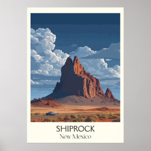 Shiprock New Mexico Ökenmonolit Poster