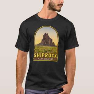 Shiprock New Mexico Retro Emblem Konst Vintage T Shirt