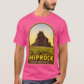 Shiprock New mexico Retro Emblem T Shirt