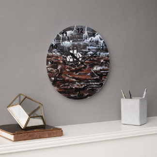 Ships in a Storm Painting by Alfred Fox Stor Klocka