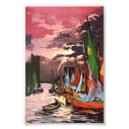 Ships in the Port of La Rochelle Art Fototryck