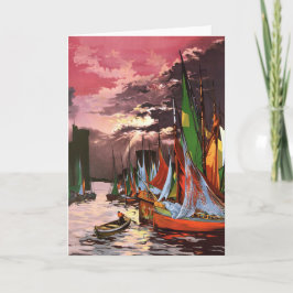 Ships in the Port of La Rochelle Art Kort