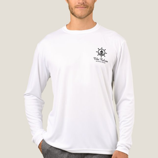 Ships Wheel Boat Name T Shirt (Framsida)