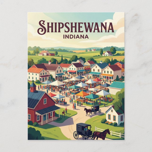 Shipshewana USA Vykort (Framsida)