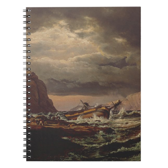 Shipwreck on the Norwegian Coast by Johan Dahl  Anteckningsbok (Framsidan)