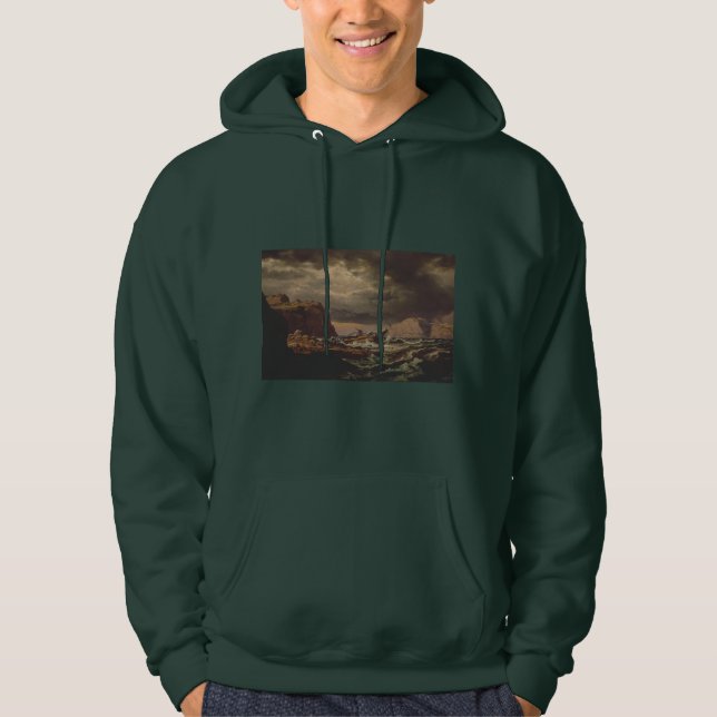 Shipwreck on the Norwegian Coast by Johan Dahl  Hoodie (Framsida)