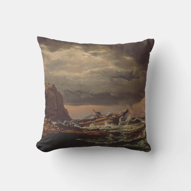 Shipwreck on the Norwegian Coast by Johan Dahl  Kudde (Framsida)