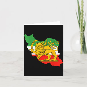 Shir o khorshid, persien, lejon och sol iran kort