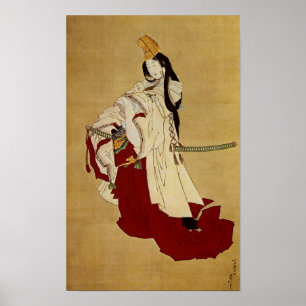 Shirabyōshi Hokusai japansk finkonst Poster