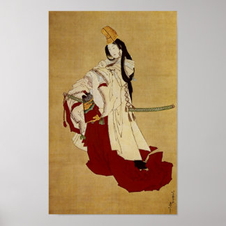 Shirabyōshi Hokusai japansk finkonst Poster