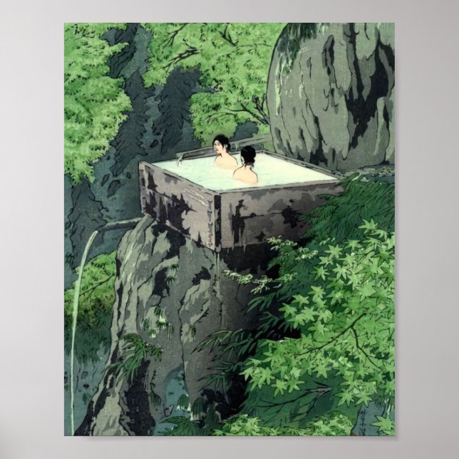 Shirahone HotSpring Shiro Kasamatsu Vintage Poster (Framsidan)