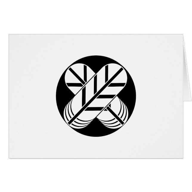 Shirakawa hökfjädrar hälsningskort (Framsidan Horizontal)
