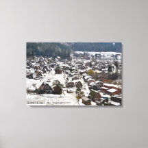 Shirakawago Snobylandsby Japan Reselandskap