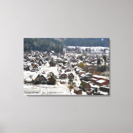 Shirakawago Snobylandsby Japan Reselandskap Canvastryck