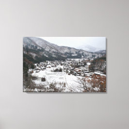 Shirakawago Snobylandsby Japan Reselandskap Canvastryck