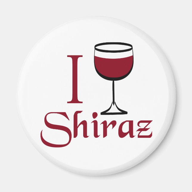 Shiraz Vin Älskare Gifts Magnet (Framsidan)