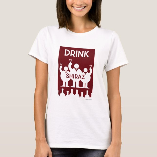 Shiraz Vin Drickare T Shirt (Framsida)