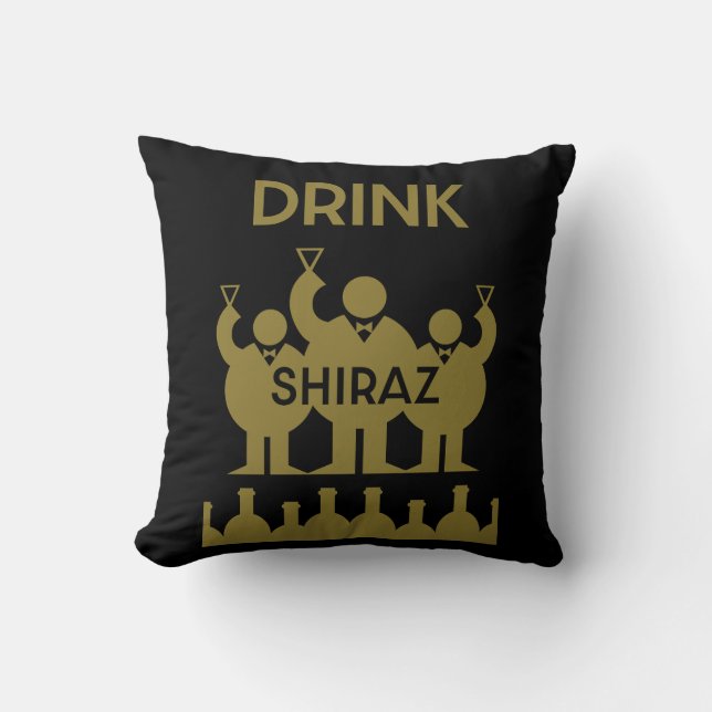 Shiraz Vin Drinkers Kudde (Framsida)