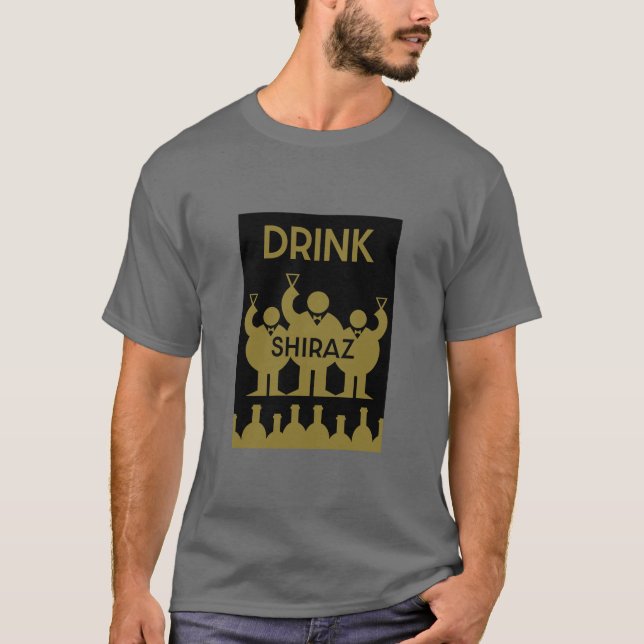 Shiraz Vin Drinkers T Shirt (Framsida)