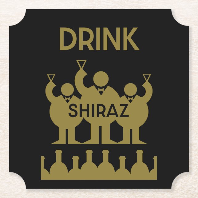 Shiraz Vin Drinkers Underlägg Papper (Framsida)