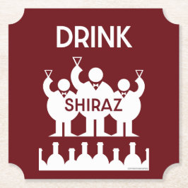 Shiraz Vin Drinkers Underlägg Papper