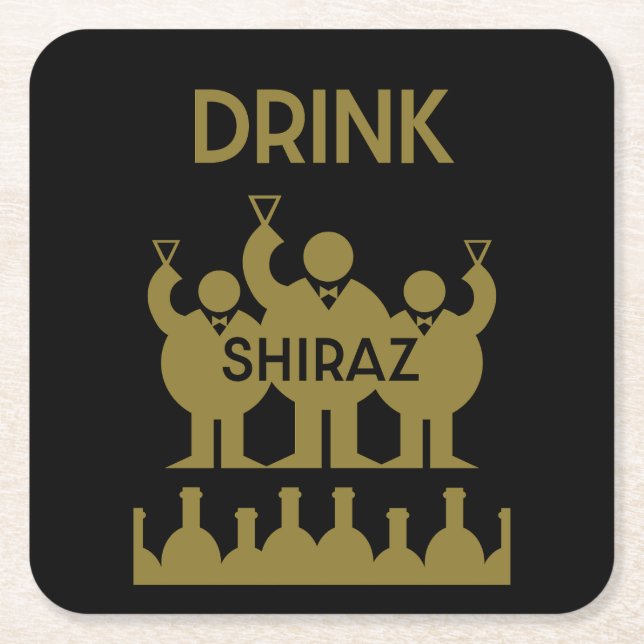 Shiraz Vin Drinkers Underlägg Papper Kvadrat (Framsidan)