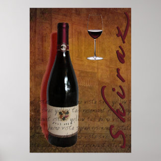 shiraz vin poster