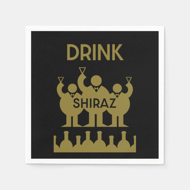 Shirazvin-drickare Pappersservett (Framsidan)