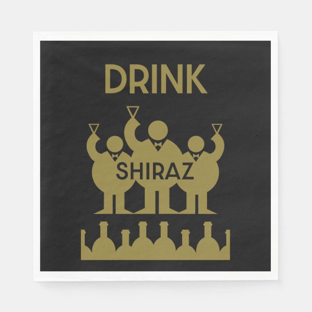 Shirazvin-drickare Pappersservett (Framsidan)