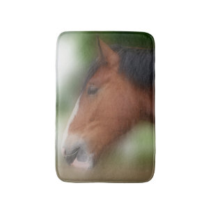 Shire Draft Horse Ansikte Animal Badrumsmatta