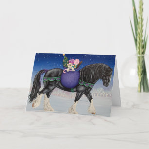 Shire Draft Horse jul Helgkort